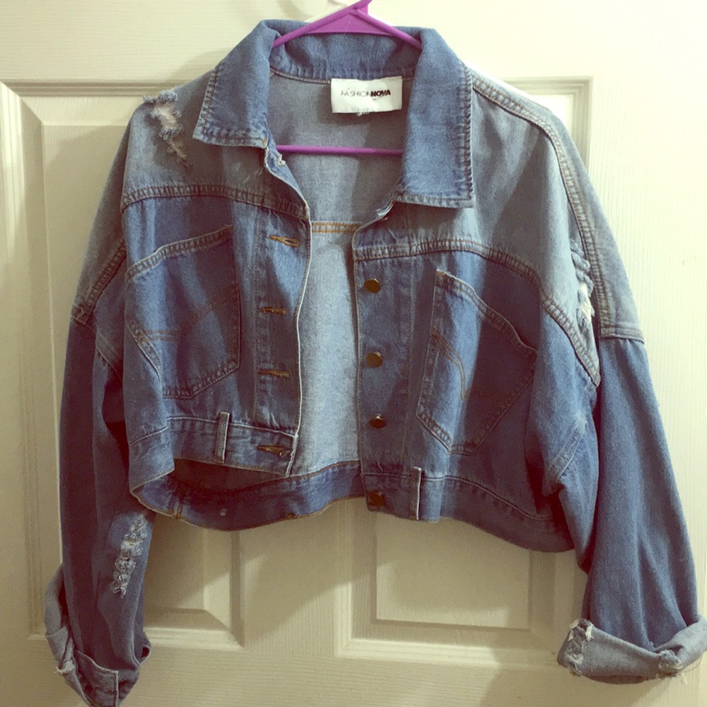 Blue jean crop jacket